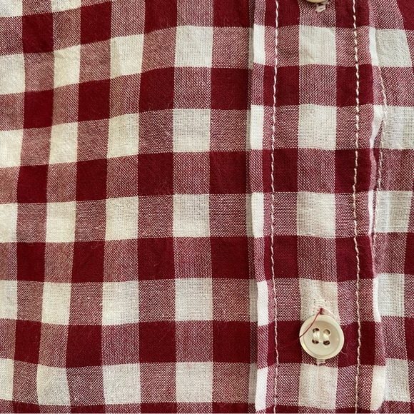 J. Crew Red Gingham "Boy" Shirt 0 - Picture 5 of 5